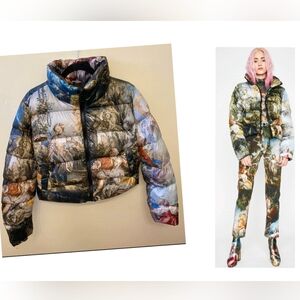 Dolls Kill Davincis Demons Printed Puffer Jacket